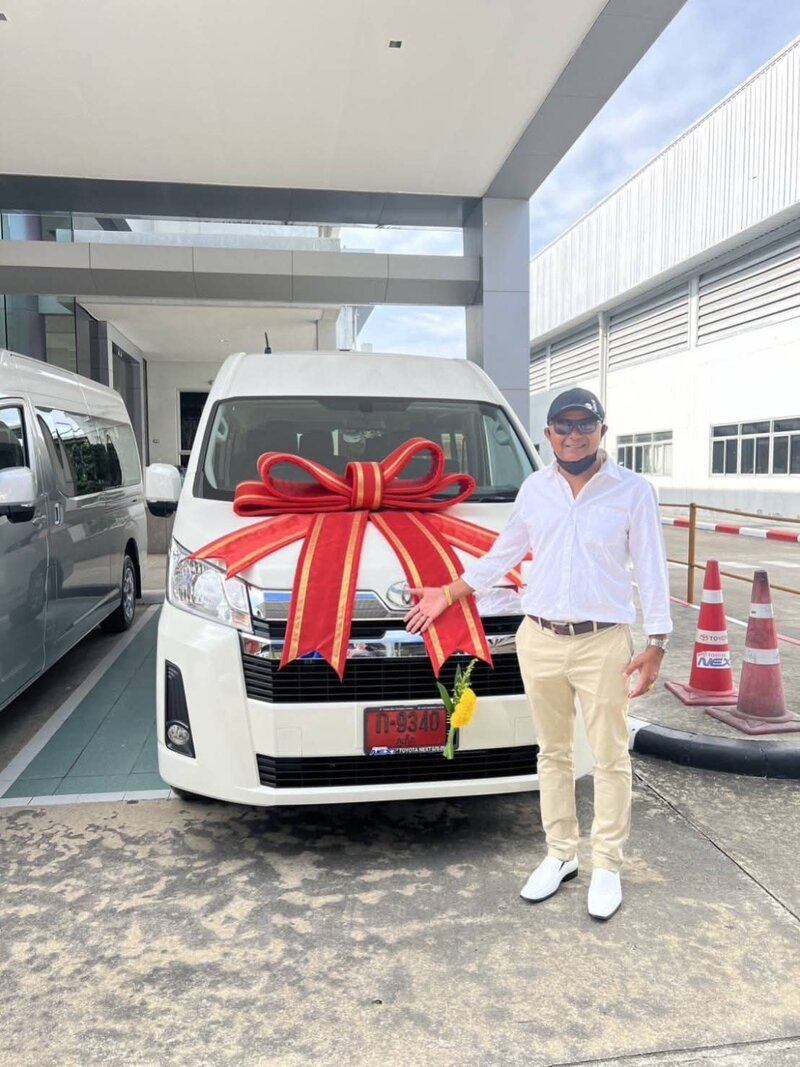 Mr. Kung with his brand new Toyota HiAce